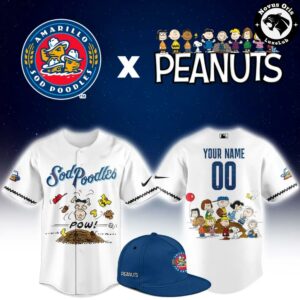 Amarillo Sod Poodles x Peanuts Night Limited Edition Baseball Jersey