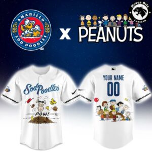 Amarillo Sod Poodles x Peanuts Night Limited Edition Baseball Jersey 2