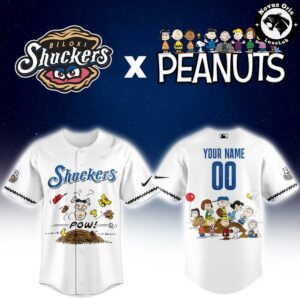 Biloxi Shuckers x Peanuts Night Limited Edition Baseball Jersey