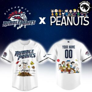 Binghamton Rumble Ponies x Peanuts Night Limited Edition Baseball Jersey 2 1