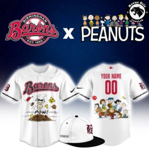Birmingham Barons x Peanuts Night Limited Edition Baseball Jersey