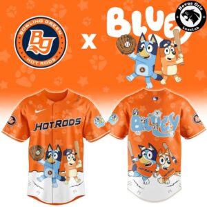 Bowling Green Hot Rods x Bluey Night Limited Edition Baseball Jersey 2