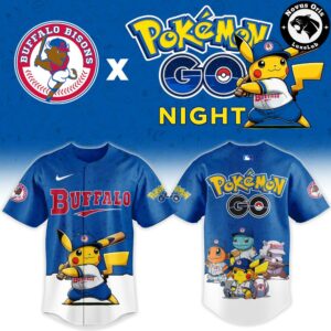 Buffalo Bisons x Pokemon GO Night Limited Edition Baseball Jersey 2 1