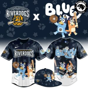 Charleston RiverDogs x Bluey Night Limited Edition Baseball Jersey
