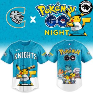 Charlotte Knights x Pokemon GO Night Limited Edition Baseball Jersey 2 1