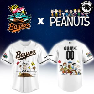 Chesapeake Baysox x Peanuts Night Limited Edition Baseball Jersey 2 1