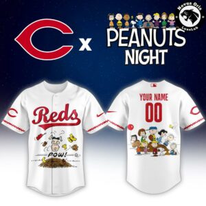 Cincinnati Reds x Peanuts Night Limited Edition Baseball Jersey 2