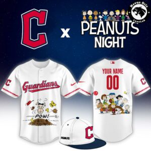Cleveland Guardians x Peanuts Night Limited Edition Baseball Jersey