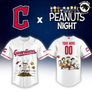 Cleveland Guardians x Peanuts Night Limited Edition Baseball Jersey 2