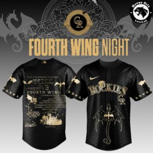 Colorado Rockies x Fourth Wing Night Baseball Jersey – Dragon Graphics & Quotes Edition