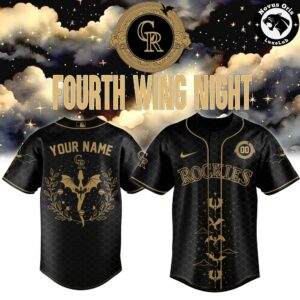 Colorado Rockies x Fourth Wing Night Limited Custom Baseball Jersey