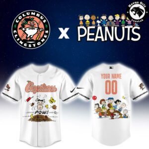 Columbus Clingstones x Peanuts Night Limited Edition Baseball Jersey 2
