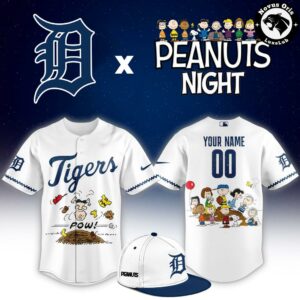 Detroit Tigers x Peanuts Night Limited Edition Baseball Jersey