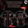 Durham Bulls Toros Bravos Black Floral Custom Baseball Jersey