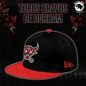 Durham Bulls Toros Bravos Black Floral Custom Baseball Jersey 3