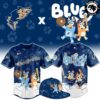 Hickory Crawdads x Bluey Night Limited Edition Baseball Jersey