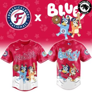 Fredericksburg Nationals x Bluey Night Limited Edition Baseball Jersey 2