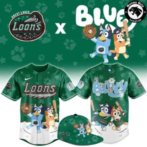 Great Lakes Loons x Bluey Night Limited Edition Baseball Jersey