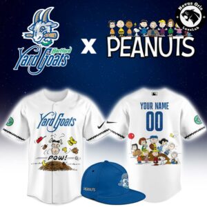 Hartford Yard Goats x Peanuts Night Limited Edition Baseball Jersey