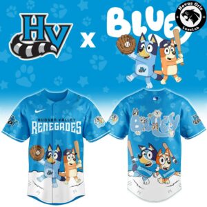 Hudson Valley Renegades x Bluey Night Limited Edition Baseball Jersey 2
