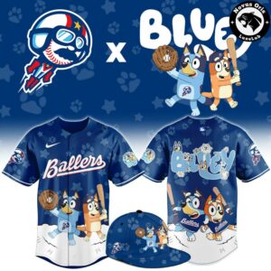 Kannapolis Cannon Ballers x Bluey Night Limited Edition Baseball Jersey