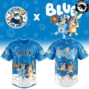 Lake County Captains x Bluey Night Limited Edition Baseball Jersey 2