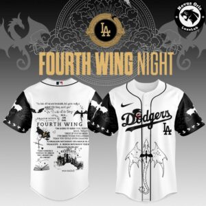 Los Angeles Dodgers x Fourth Wing Night Baseball Jersey Dragon Graphics Quotes Edition 2