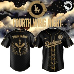 Los Angeles Dodgers x Fourth Wing Night Limited Custom Baseball Jersey