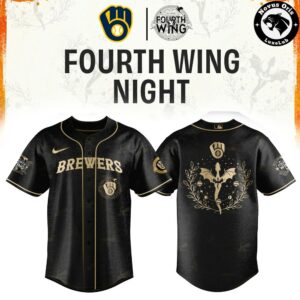 Milwaukee Brewers x Fourth Wing Night Limited Edition Baseball Jersey 2