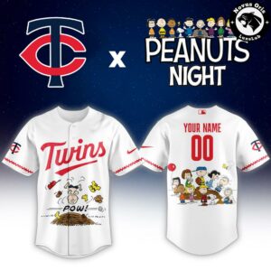 Minnesota Twins x Peanuts Night Limited Edition Baseball Jersey 2