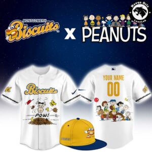 Montgomery Biscuits x Peanuts Night Limited Edition Baseball Jersey 1
