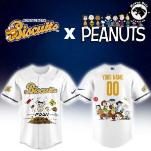 Montgomery Biscuits x Peanuts Night Limited Edition Baseball Jersey 2