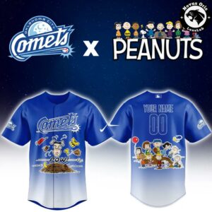 Oklahoma City Comets x Peanuts Night Limited Edition Baseball Jersey 2