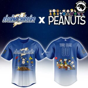 Omaha Storm Chasers x Peanuts Night Limited Edition Baseball Jersey 2