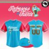 Refrescos de Fuente de Columbus Blue and Pink Custom Baseball Jersey