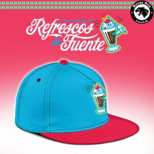 Refrescos de Fuente de Columbus Blue and Pink Custom Baseball Jersey 3