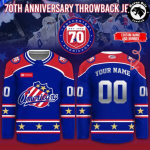 Rochester Americans 70th Anniversary Throwback Hockey Jersey