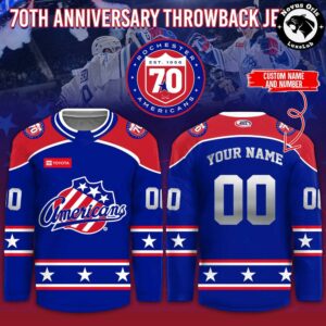 Rochester Americans 70th Anniversary Throwback Hockey Jersey 2