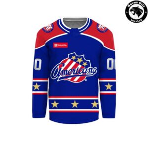 Rochester Americans 70th Anniversary Throwback Hockey Jersey 3