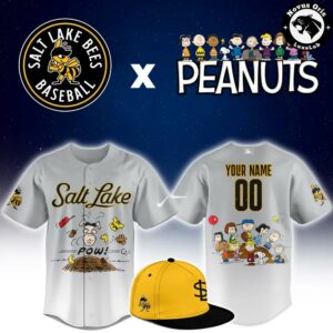 Salt Lake Bees x Peanuts Night Limited Edition Baseball Jersey
