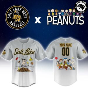 Salt Lake Bees x Peanuts Night Limited Edition Baseball Jersey 2