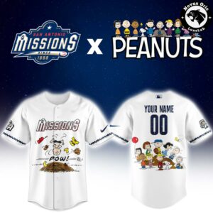 San Antonio Missions x Peanuts Night Limited Edition Baseball Jersey 2