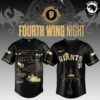 San Francisco Giants x Fourth Wing Night Baseball Jersey – Dragon Graphics & Quotes Edition