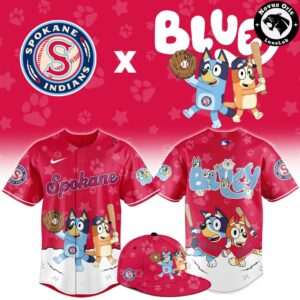 Spokane Indians x Bluey Night Limited Edition Baseball Jersey