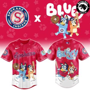 Spokane Indians x Bluey Night Limited Edition Baseball Jersey 2
