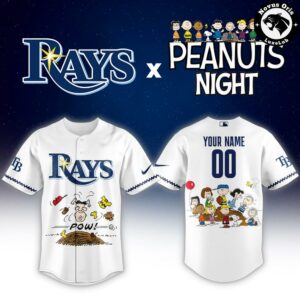 Tampa Bay Rays x Peanuts Night Limited Edition Baseball Jersey 2