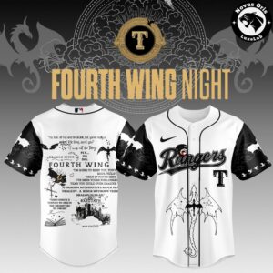 Texas Rangers x Fourth Wing Night Baseball Jersey Dragon Graphics Quotes Edition 2