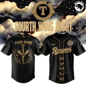 Texas Rangers x Fourth Wing Night Limited Custom Baseball Jersey