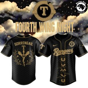 Texas Rangers x Fourth Wing Night Limited Custom Baseball Jersey 3