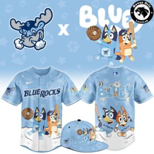 Wilmington Blue Rocks x Bluey Night Limited Edition Baseball Jersey